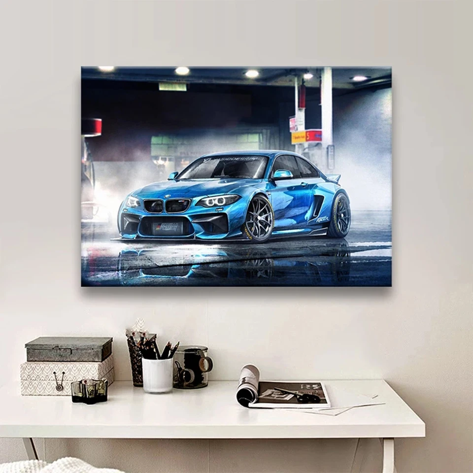 Diamond painting diamond art painting kit diamond painting set 5D diamond embroidery sports car BMW M3 diamond painting full drill cross stitch kits rhinestone art crafts DIY hobby decor gift