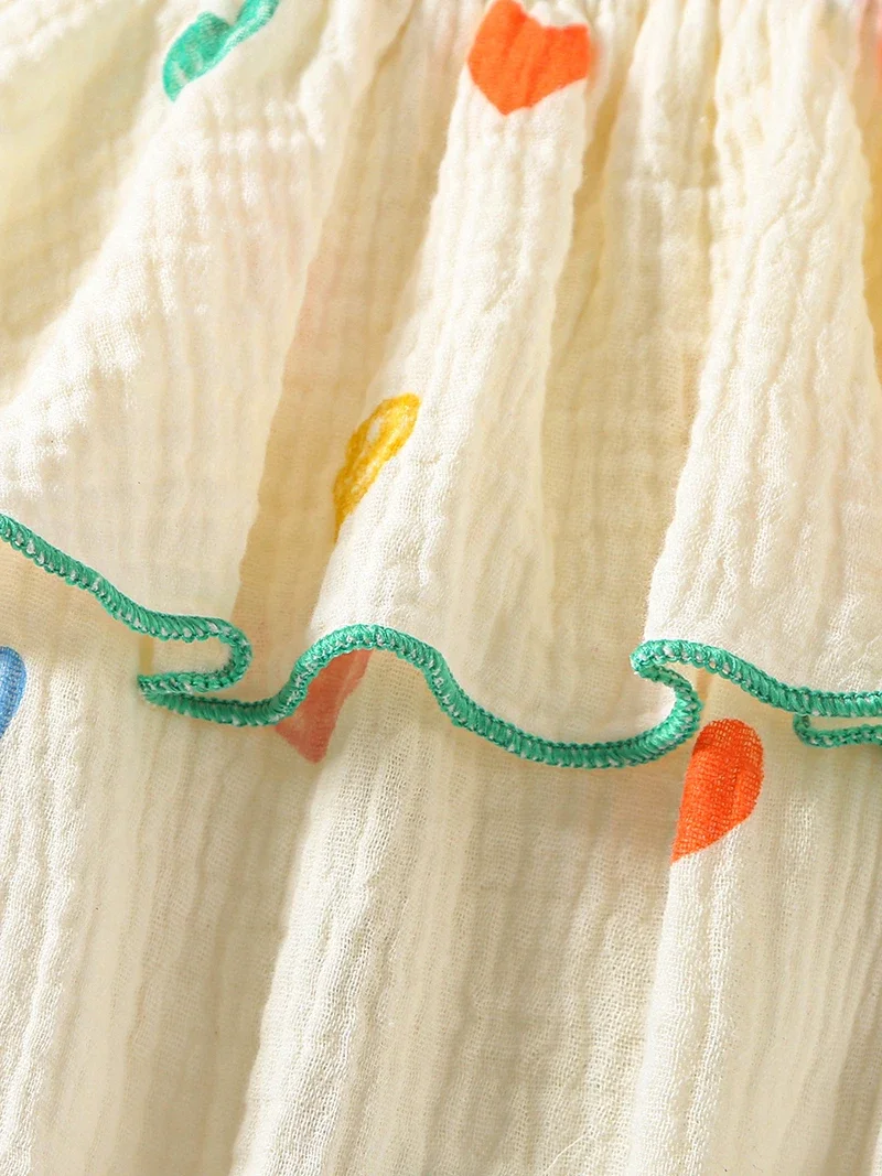 Baby Girls Summer Heart Print Bodysuit