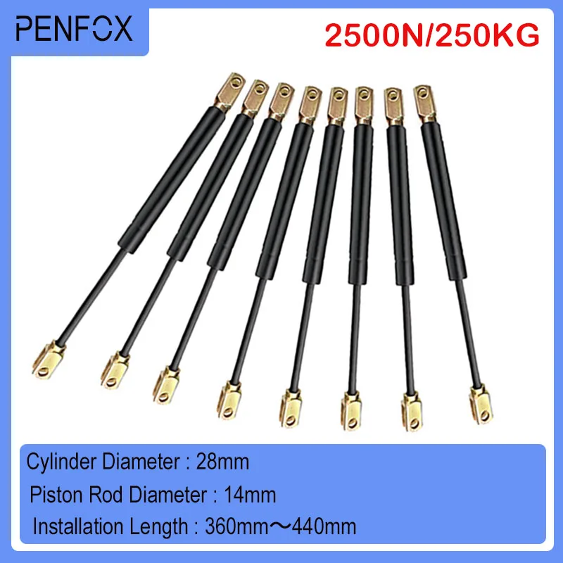 1PC 360-440mm 250kg/2500N Universal Strut Bars Car Gas Spring Shock Absorber Hydraulic Lift Support Strut Bar Machine Gas Lift