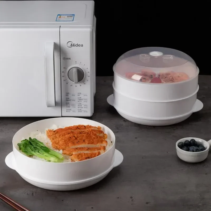Microwave Oven Box Steamer Rack Steamer Basket Microwave Oven Special Steamer Steamed Dumpling Rice Container
