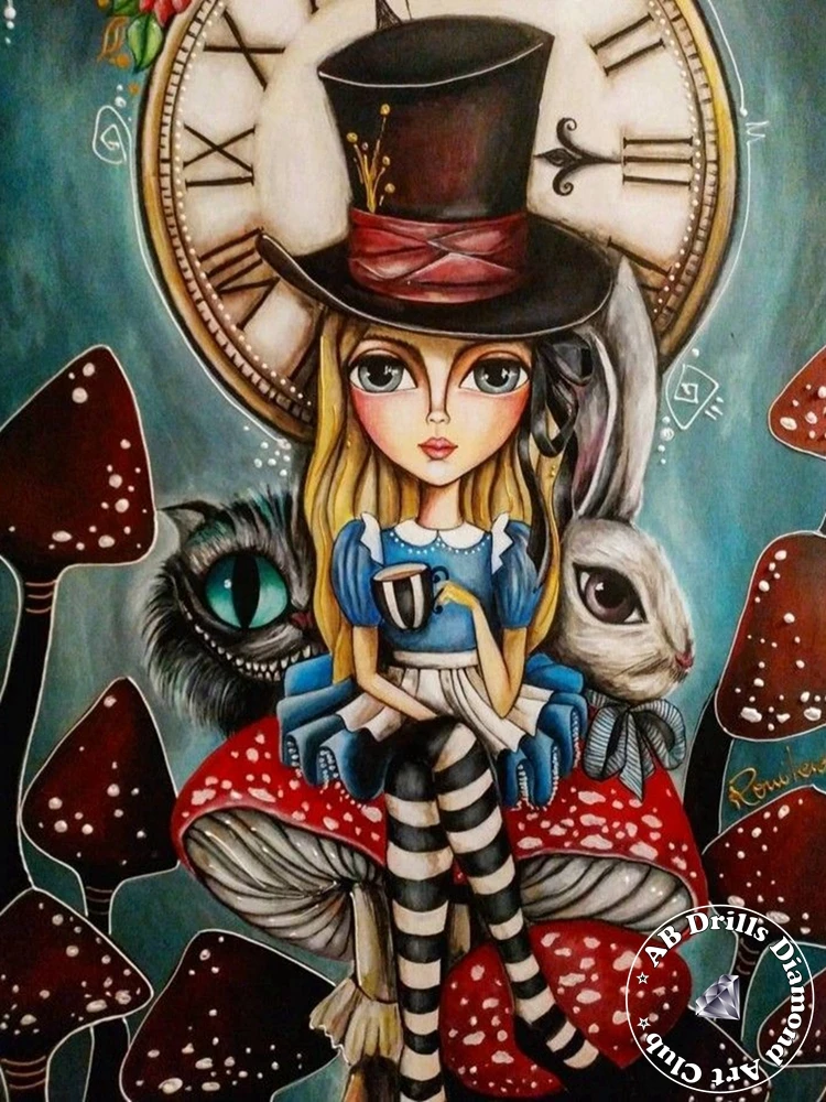 ダイヤモンドアートクラブ　Alice in Wonderland 　キット Alice in Wonderland Diamond Painting Kits – Diamond Art Club