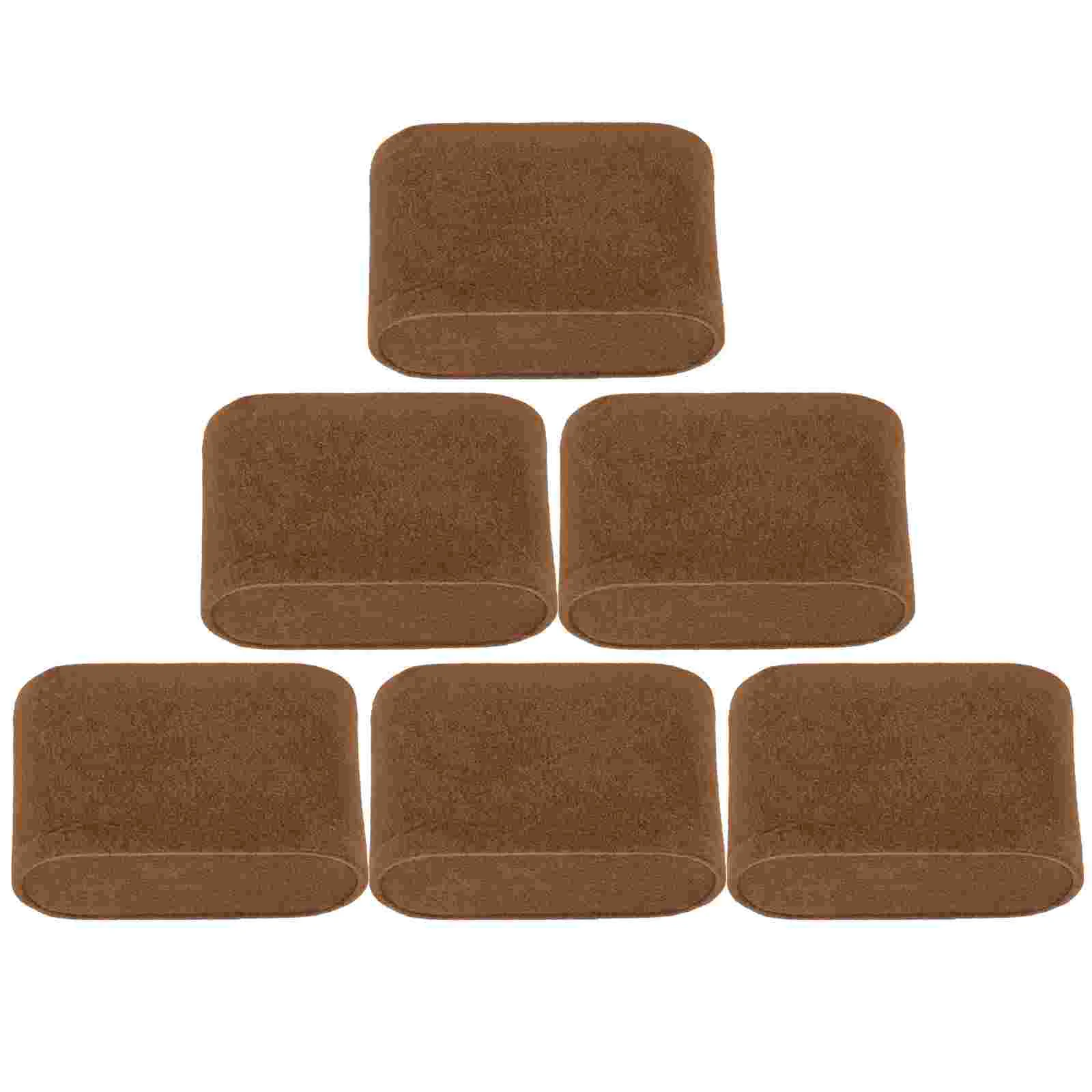 6pcs Watch Display Pillows Wrist Watch Cushions For Storage Cases Watches Accessories Velvet Brown Lightweight Practical
