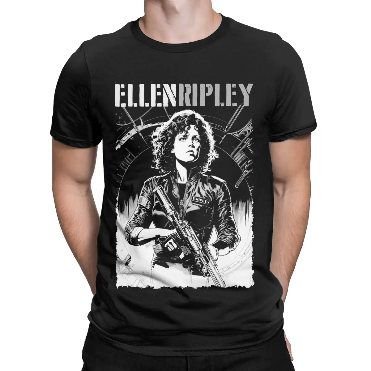 

Футболка ALIEN ELLEN RIPLEY MERCH мужская с коротким рукавом, рубашка из 100% хлопка, с круглым вырезом, одежда для отдыха