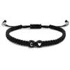 26 lettres initiales coeur Bracelets à la main réglable A-Z nom tressé Bracelets pour femmes hommes amitié bijoux cadeaux