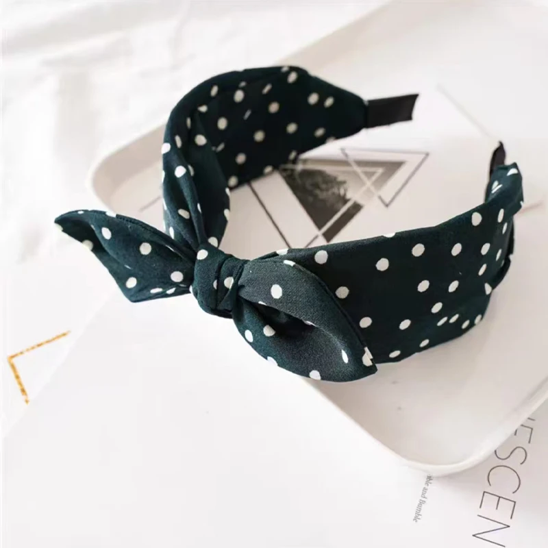 Elegant Polka Dot Bow Headband
