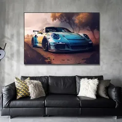 Luxury Supercar Poster Canvas - Artful Home Decor Wall Art Gift - 50x70cm No Framed (5)