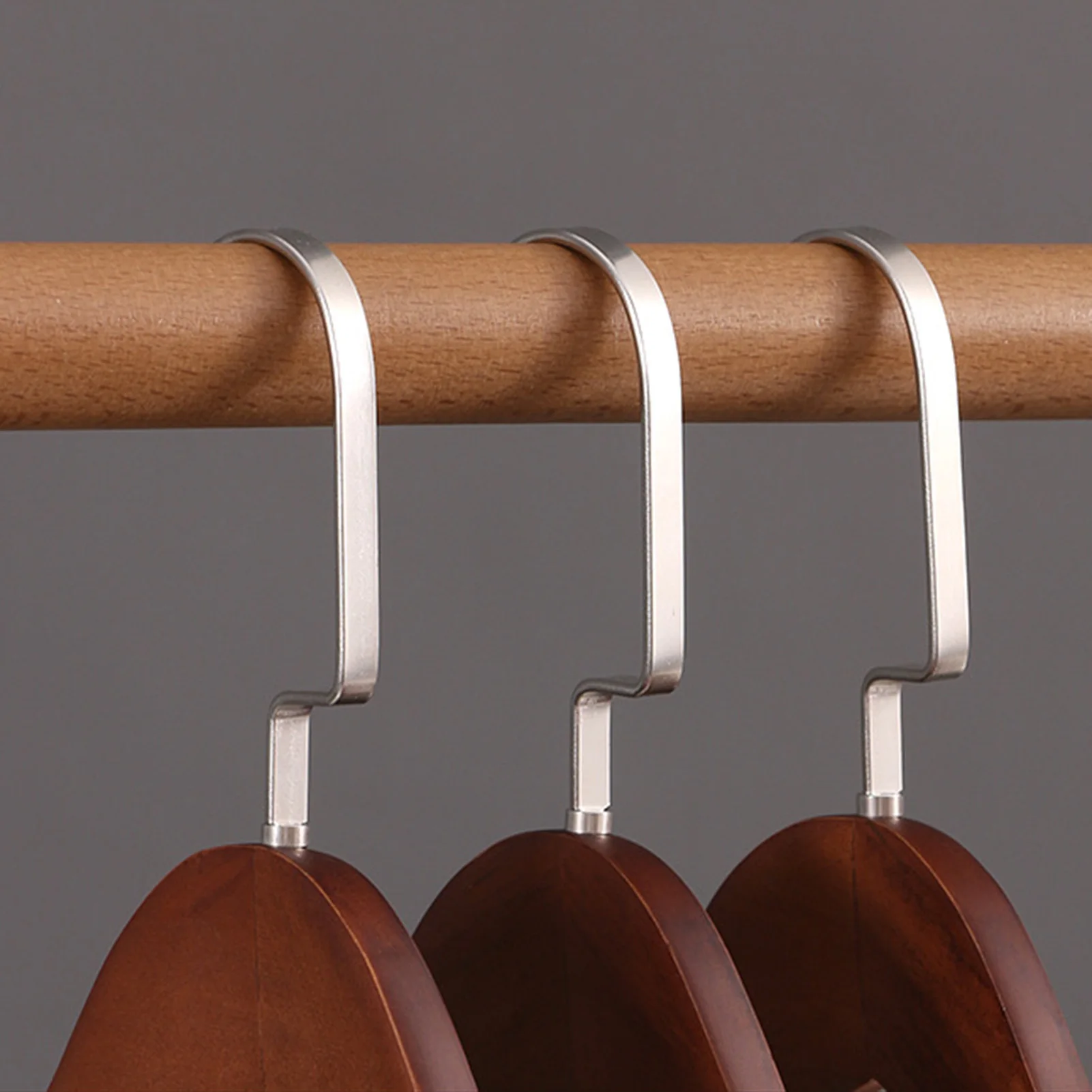 Suit Hanger Flocking High-Quality Wooden Hanger Traceless for Home Bedroom Houseroom 3