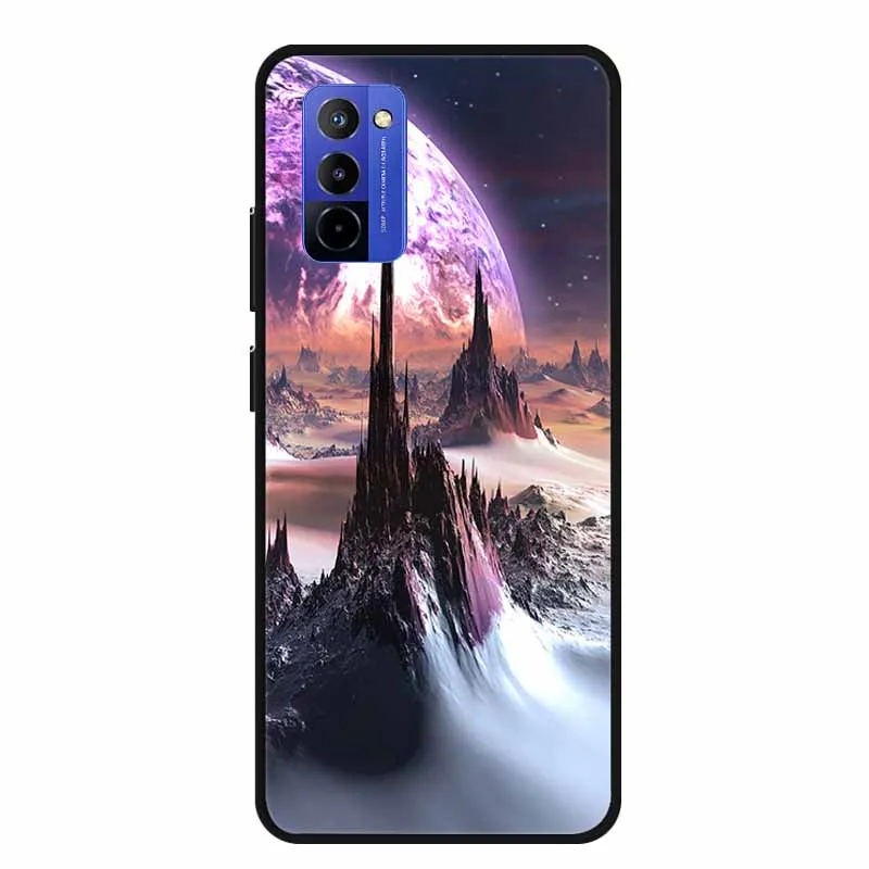 Shockproof Black Silicone Phone Case with Bumper Protection - Soft Back Cover 6.75