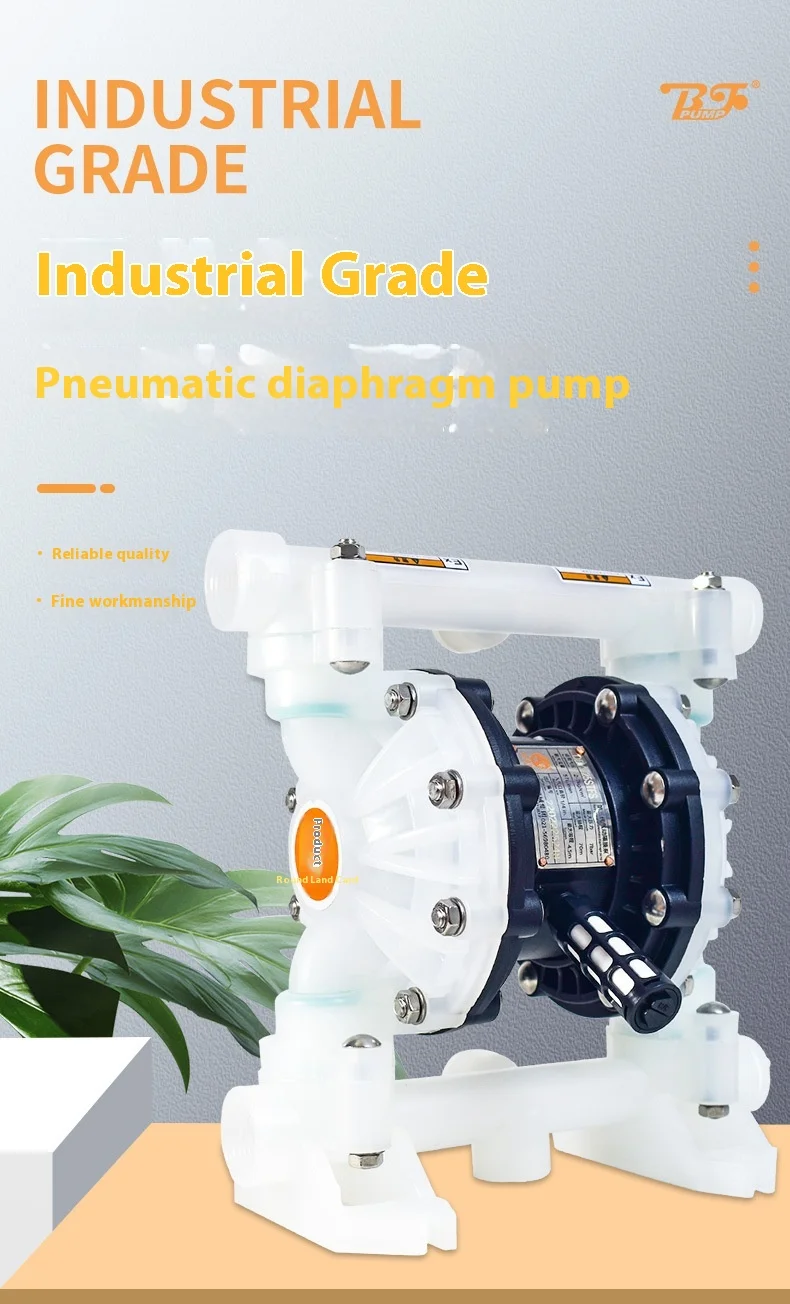 GODO QBY3-25S Industrial Pneumatic Diaphragm Pump Acid-Resistant PP Water Air Di