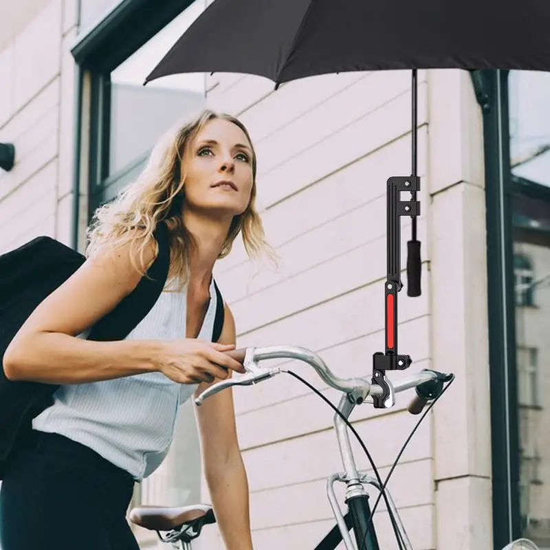 Bicycle Umbrella Holder Wheelchair Umbrella Connector Stroller Stands Any Angle Swivel Rain Gear Tool