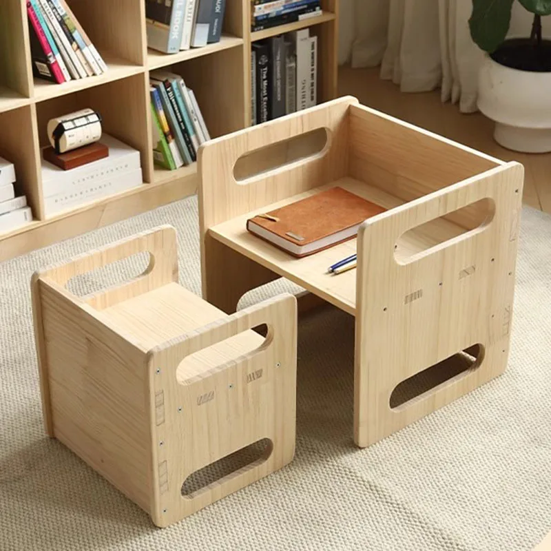 Small Chair Growing Children Child Stool Armchair Nursery Study Kindergarten Chairs Wood Table Safety Chaise Enfants Seats LT