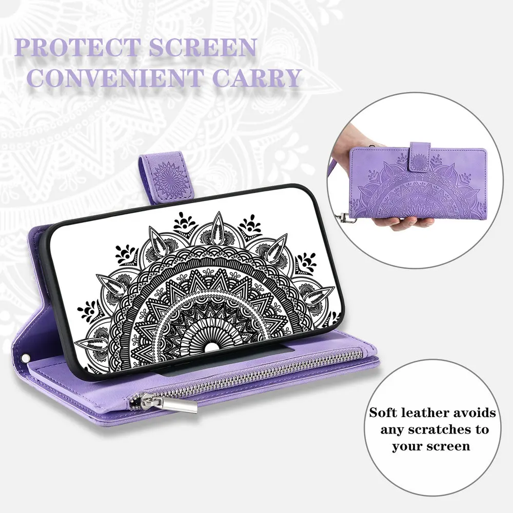 Zipper Crossbody Wallet Leather Coque for Samsung Galaxy A53 Case Phone Samsung A 53 A73 A33 A23 A13 33 73 13 4G 5G Book Cover 6