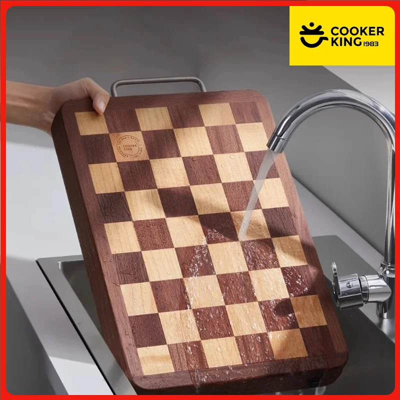 Wooden Checkerboard Chopping Board for Kitchen Food Preparation