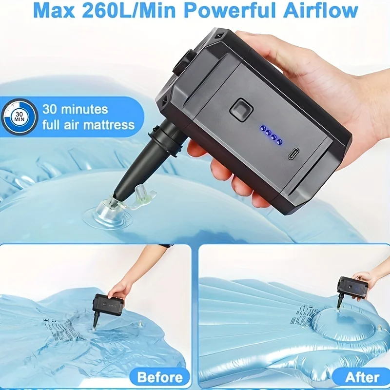 5200MAH portable air pump outdoor camping air mattress swimming pool swimming ring inflatable sofa pump home air pump,air compressor pump,inflatable pump