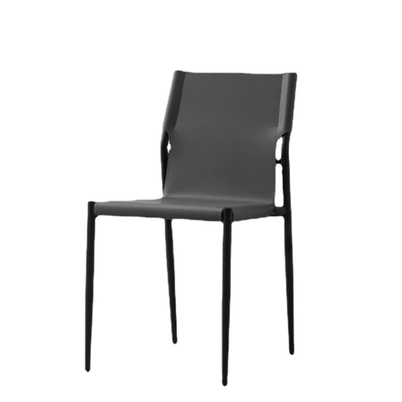 

Hxl Saddle Leather Dining Chair Armchair Saddle Chair High-Grade Leather Chair