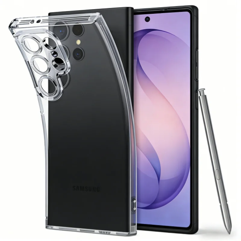 Coques de téléphone ultra-fines transparentes en TPU pour Samsung Galaxy S26 S25 S24 S23 S22 S21 Plus Ultra FE, coque en silicone transparente d'origine