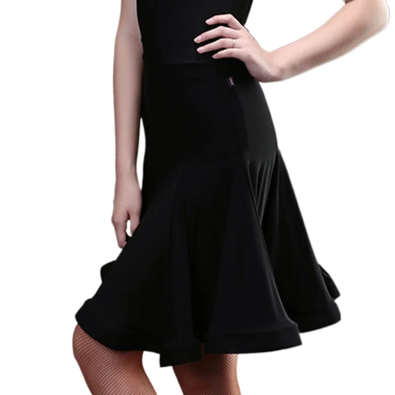 

Fashion Ballroom woman latin dance skirt Tango costume Sexy rumba samba dance skirt for Child training dress performance wears