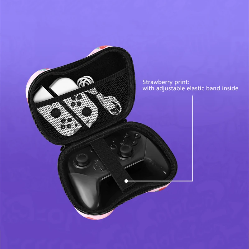 닌텐도 스위치 프로 케이스용 귀여운 딸기 가방 컨트롤러 커버, 듀얼센스 듀얼쇼크 , PS5, PS4, 플레이스테이션, 엑스박스 시리즈용