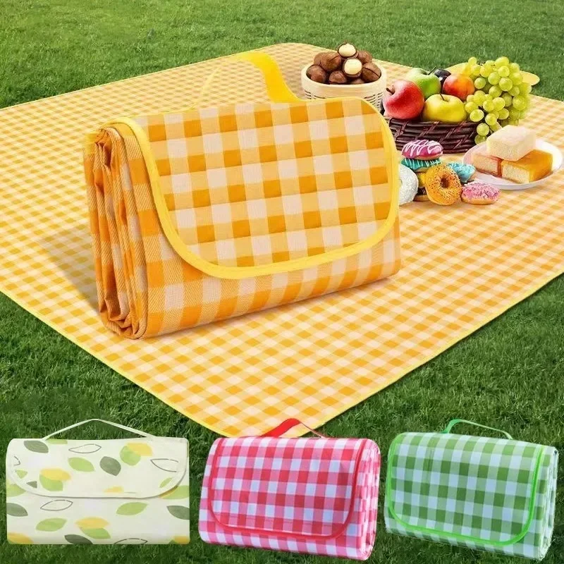 Camping Mat Outdoor Activities Big Picnic Blanket Portable Folding Waterproof Moisture-proof Thick Carry Bag Hiking Beach Travel