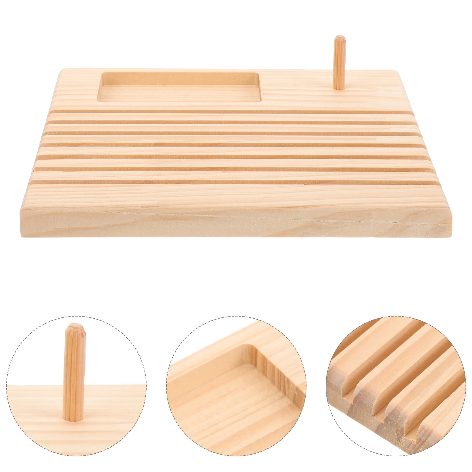 

Embroidered Template Wool Holder Spool Stand Wooden Spool Ruler Stand Sewing Supplies