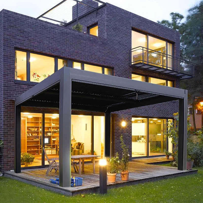 

Электрический Интеллектуальный солнцезащитный козырек из алюминиевого сплава для двора, павильона, сельской сборки, виллы, сада