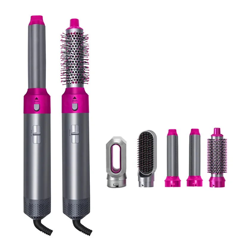 Multi-Functional Five-In-One Hot Wind Comb Automatic Suction Air Curling Electric Hair Dryer Hair Curling Rod Home Appliance