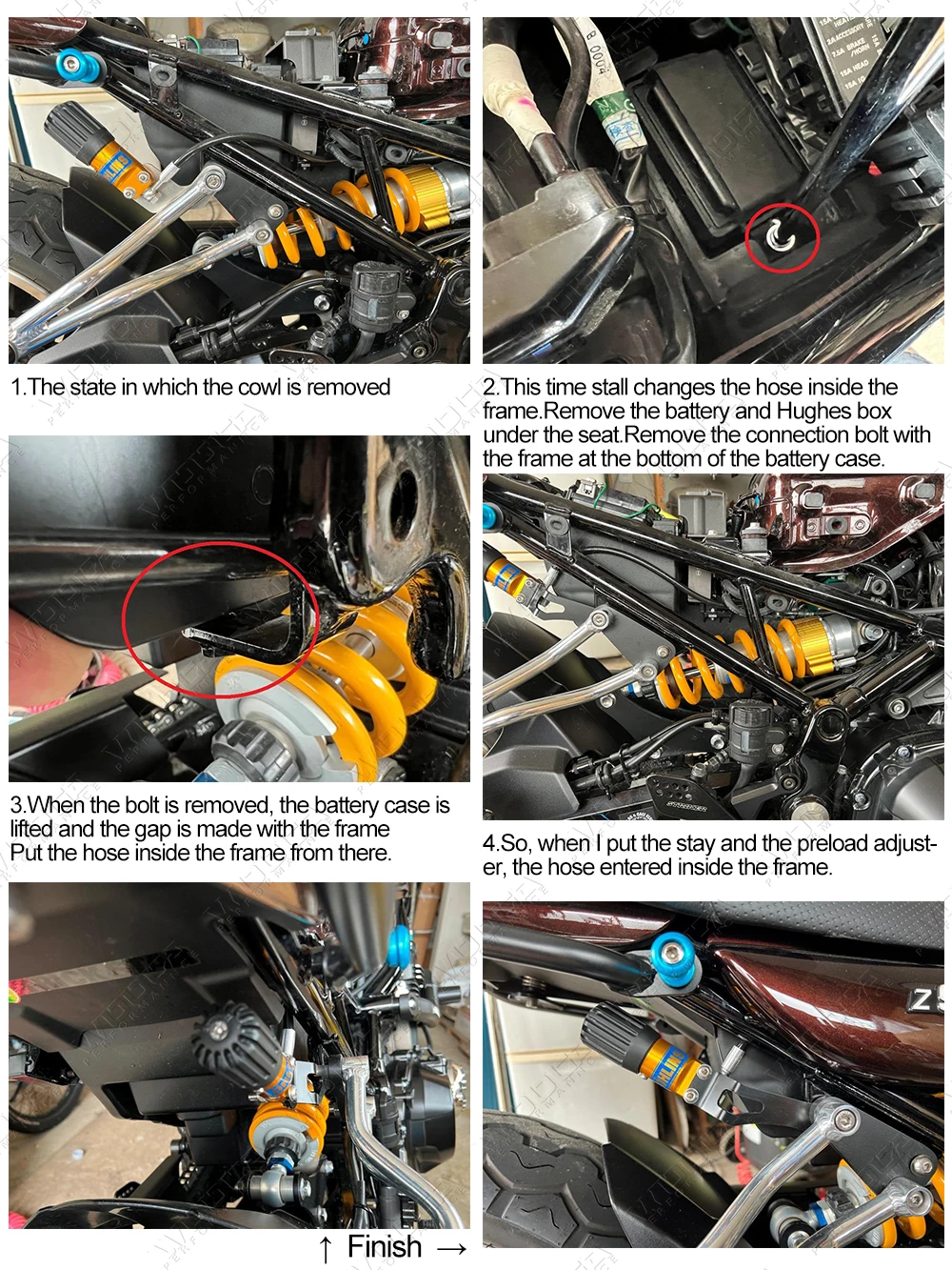 Z900RS Öhlins Vorspannung Teller Bleiben Für Z900RS Hinten Suspension Preload Teller Halterung Hinten Shock Mount Kawasaki Z900RS CAFE – Detail 4