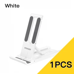 Universal Foldable Desktop Phone & Tablet Holder Stand - Portable and Adjustable (1PCS White Holder)