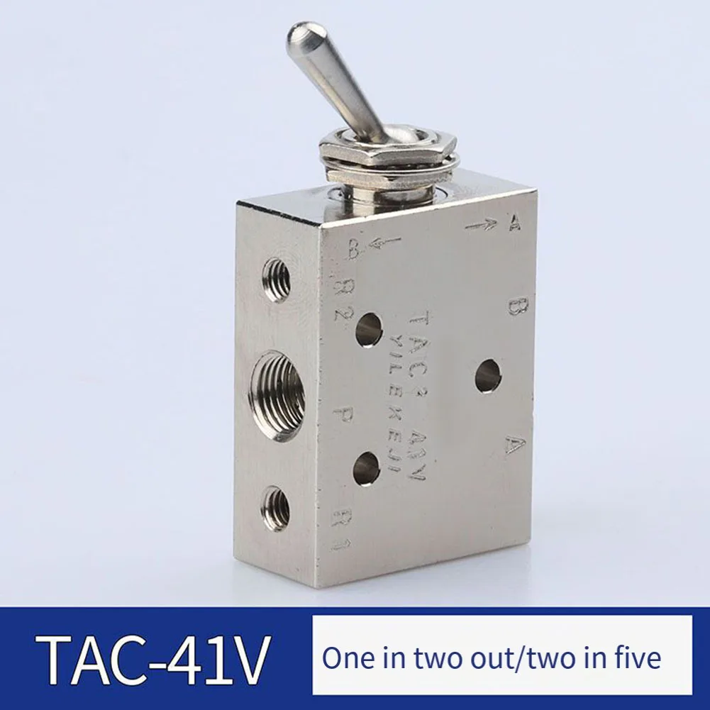 TAC2-41V Pneumatic Valve 2 Position 5Way 1/8 Mechanical Valve With 6mm Connector Pneumatic Mechanical Switch Manifolds