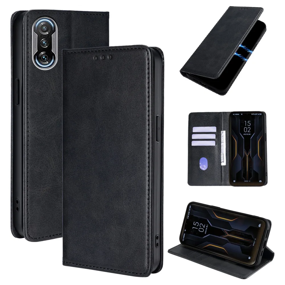 Leather Flip Cover Wallet Case with Magnetic Buckle for Motorola Moto G Series