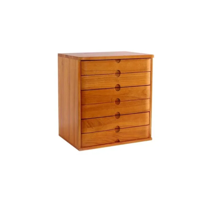 Desktop Storage Box &ndash; Wooden Drawer Organizer, Lipstick and File Storage, Desk Cabinet, Monitor Stand Increase Rack