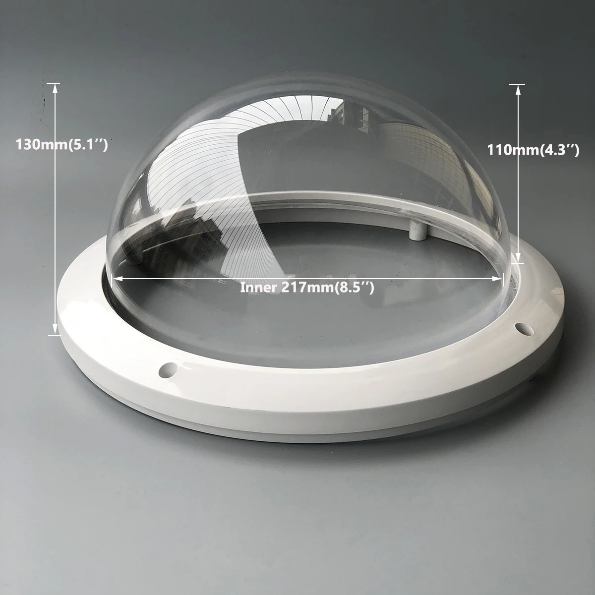 9'' Waterproof Outdoor CCTV Dome Camera Housing Security Protection Enclosure ABS Shell for Samsung Hikvision Sony Dahua Camera