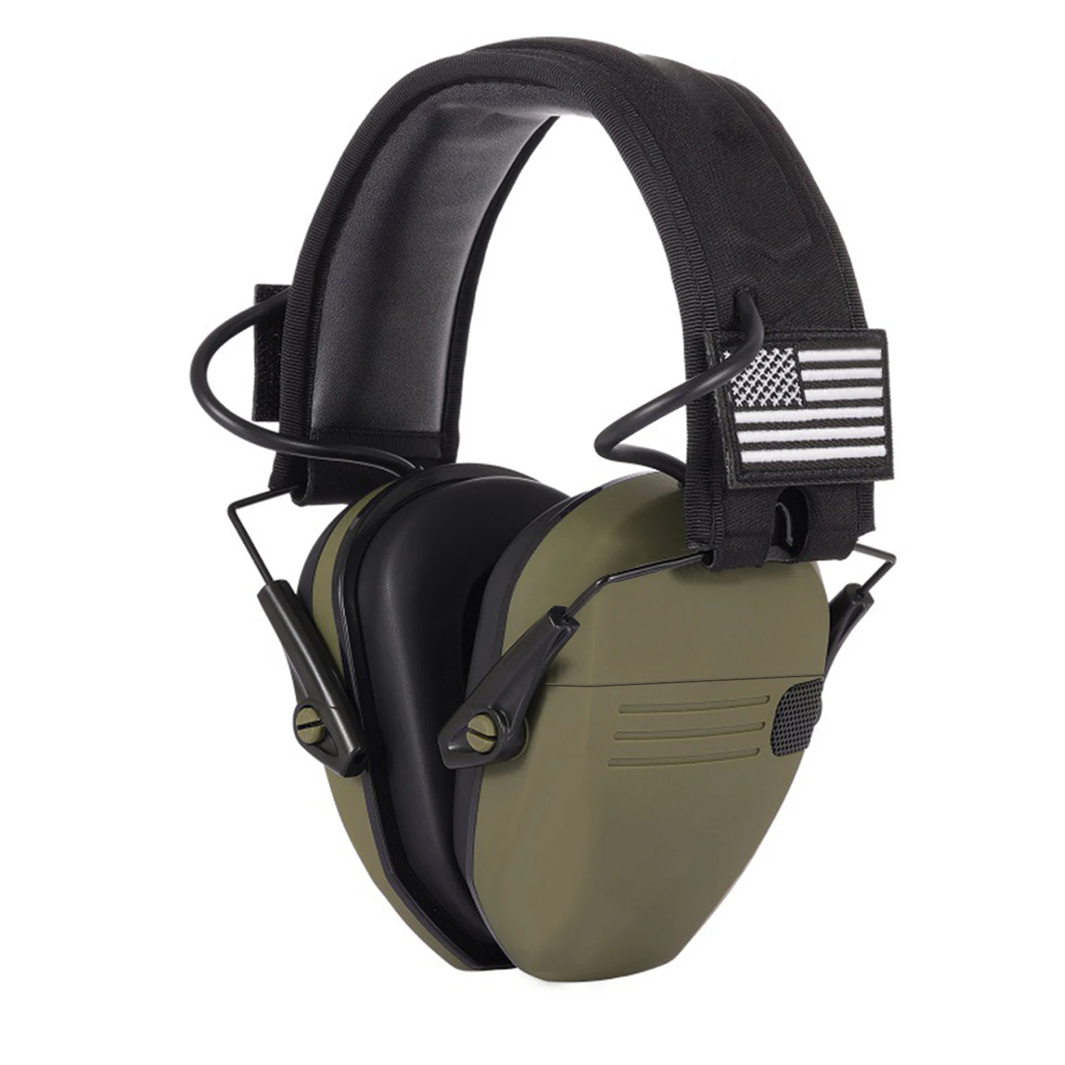 Slim Electronic Shooting Ear Protection Earmuffs with Low Profile NRR 23 dB Anti-noise Headphone Headset Foldable for Hunting