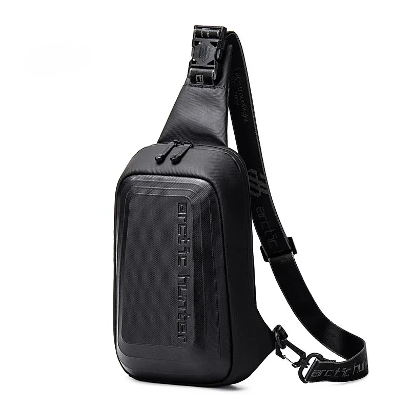 

New Men's shoulder bag chest bag Top quality Comfortable breathable male messenger bag EVA hard shell Anti-theft Crossbody bag