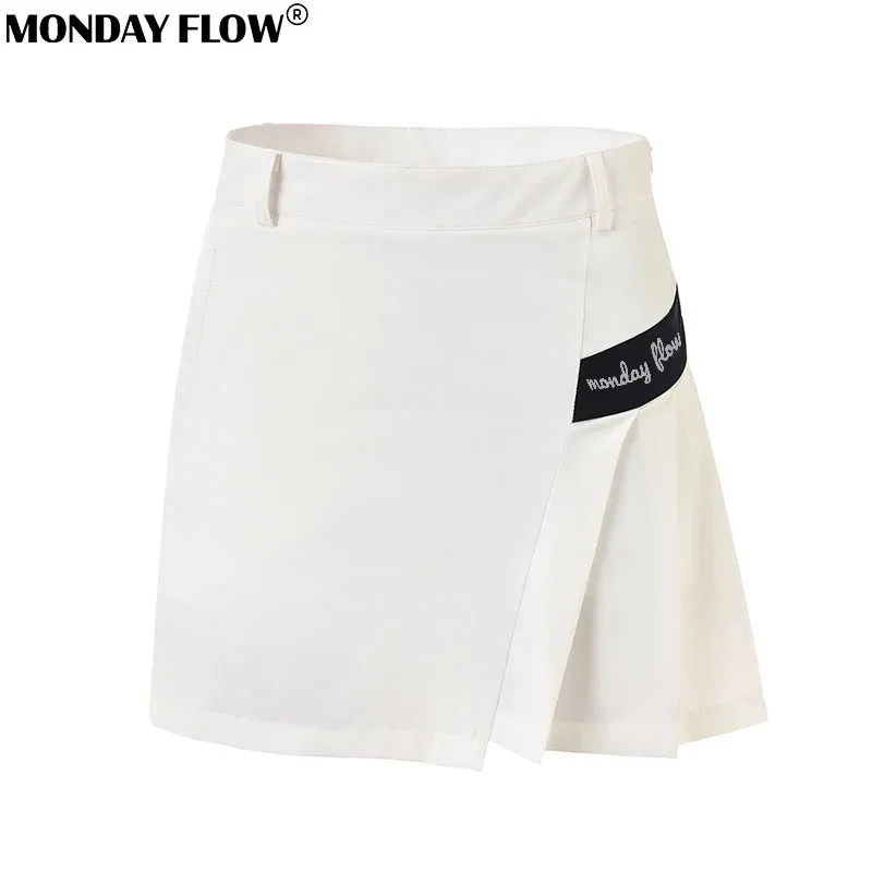 Monday Flow Golf Women Summer Sports Skirt Breathable Leggings Half Body Skirt Ladies A-line Pleated Skirts