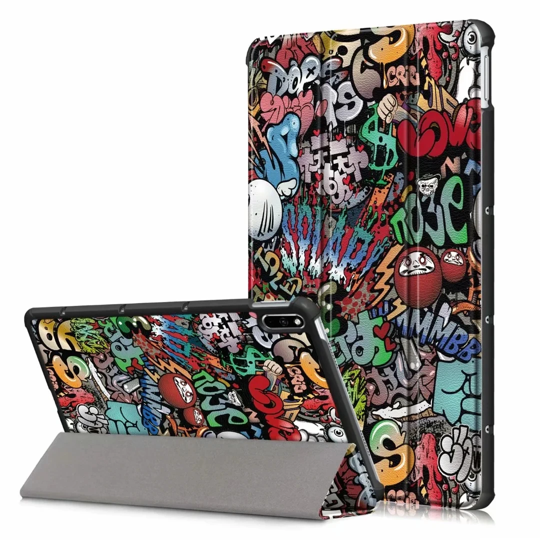 Slim PU Leather Tablet Case Cover with Screen Protector and Stylus Pen