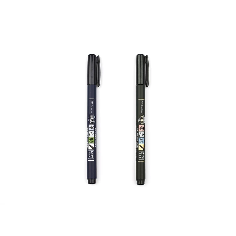 1PC Tombow Fudenosuke Brush Pen Soft and Hard Tip Art Marker Black Ink for Calligraphy Art Drawings Sketch Lettering Pens art marker pens,art markers,calligraphy brush pens,lettering pens,drawing pen