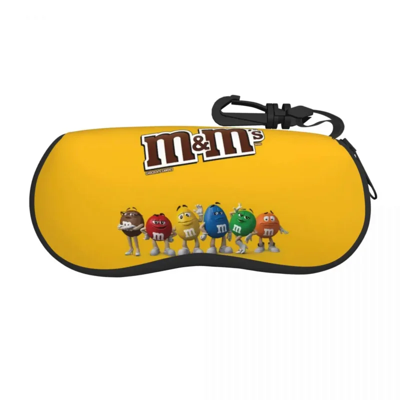 

M&M's Chocolate Beans Shell Eyeglasses Protector Cases Fashion Sunglass Case Cartoon Candy Chocolate Glasses Pouch