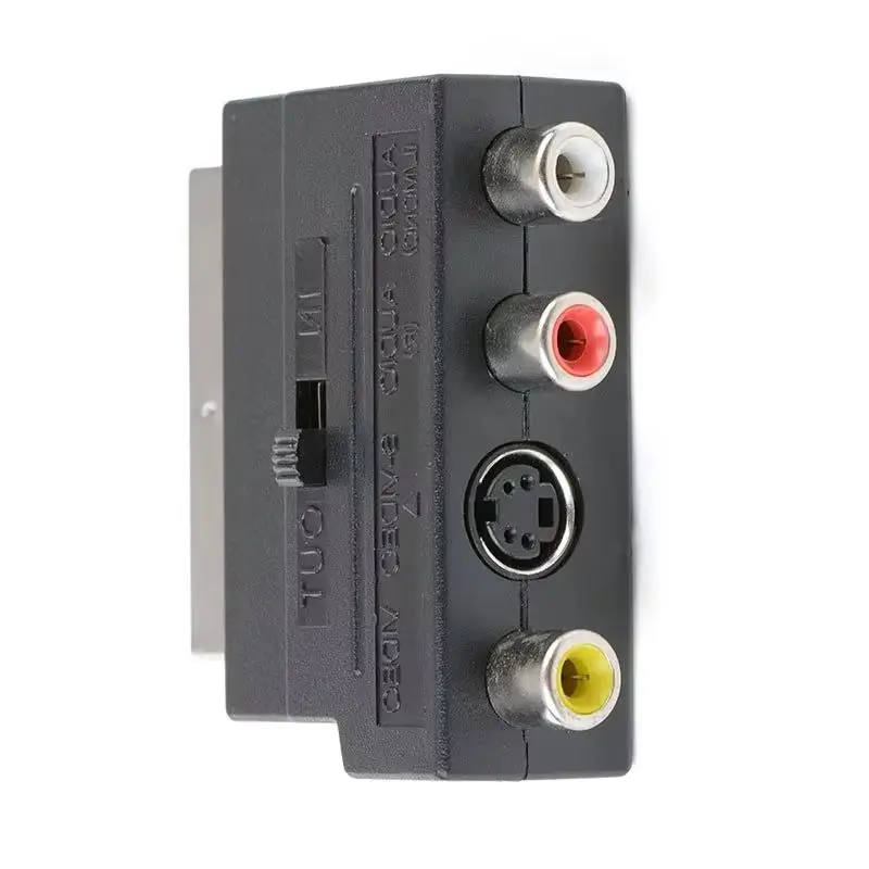Composite RCA SVHS AV TV Audio Converter RGB Scart To RCA S