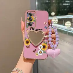 Floral Bloom Phone Accessory Set: Case, Lanyard & Stand for OPPO Reno15 FS 5G (PURPLE)