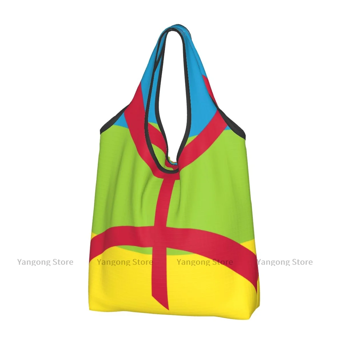 

Сумка для покупок с флагом Kabylie, экологически чистая Складная многоразовая портативная Наплечная Сумка для путешествий, продуктов