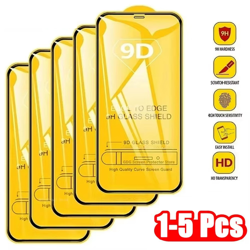 1-5PCS 9D Screen Protector For Xiaomi Mi 11 Lite 11T 13T Pro 12 Lite Xiaomi 14 Poco X6 M6 X4 M4 F5 Pro X3 Pro F3 Tempered Glass