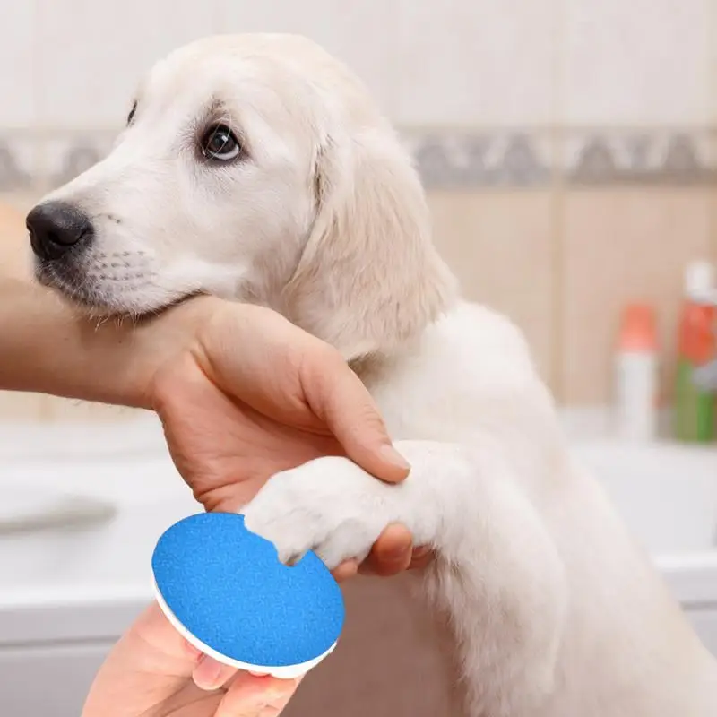 Dog Round Wood Nail File Dog Trimmers Manual Grinder Noiseless Pet Filer With 2 Replaceable Sandpaper For Pets Cats Puppy