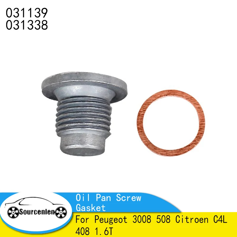 EngineOilPanScrewGasket031139031338ForPeugeot3008508Citroen