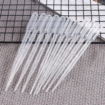 10/100 pz Pipette di Plastica 3 ml Trasparente Pipetta di Trasferimento Contagocce Resina Epossidica Colata Esperimento Scientifico Estrazione di Liquidi