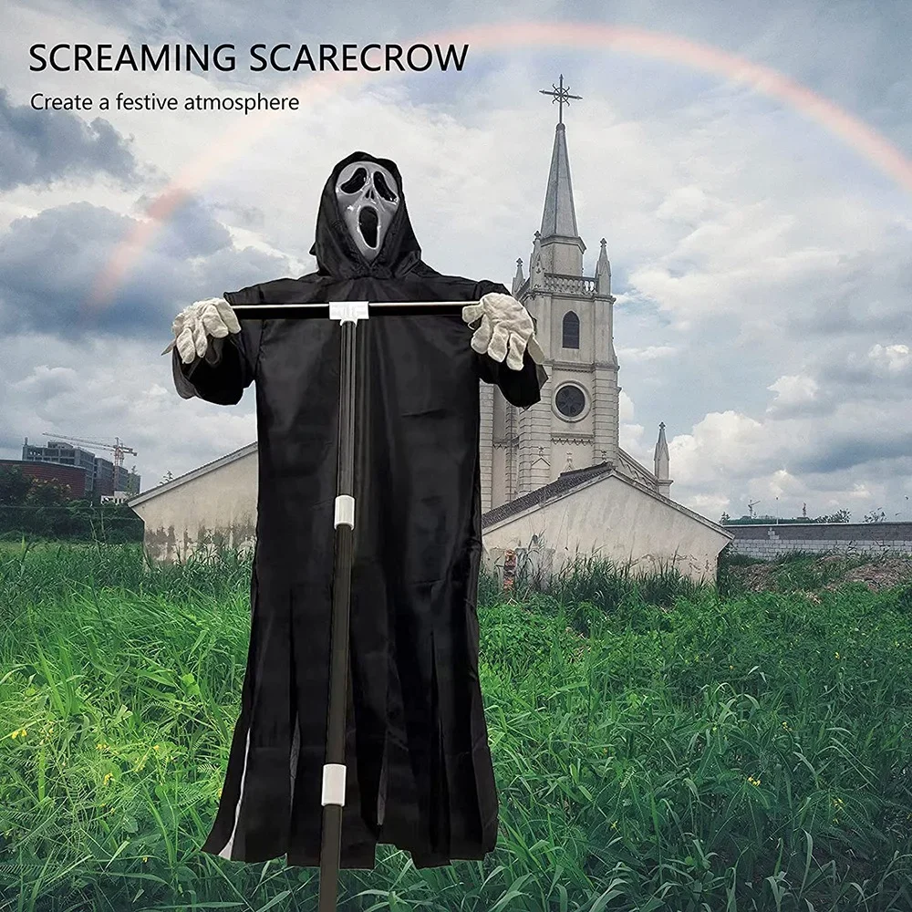 Halloween Decorations Creative Funny Faces Party Supplies Funny Hanging Ghosts Countryside Protection Scarecrow Outdoors Decor