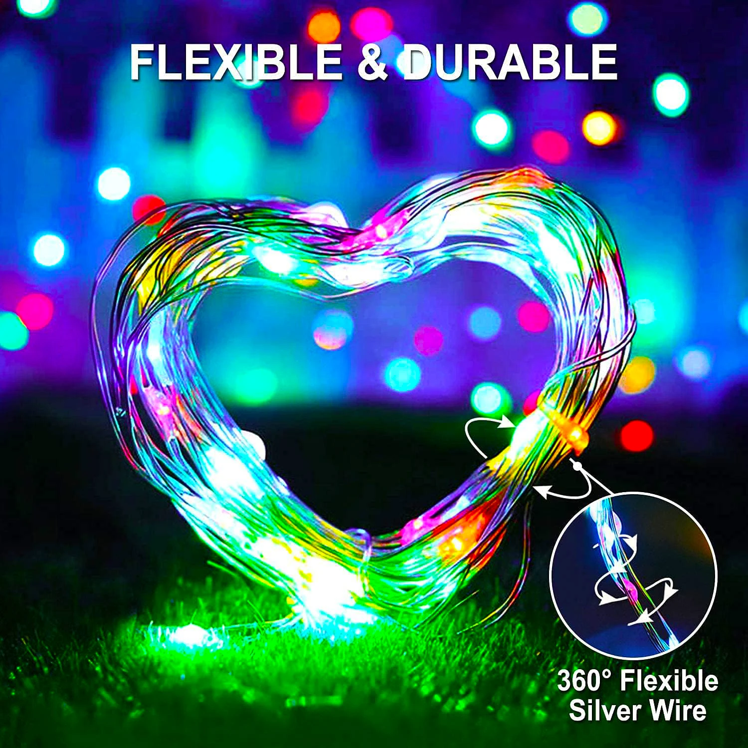 4-Pack Solar-Powered Outdoor Waterproof Fairy String Lights – 8 Lighting Modes for Tree, Garden, and Patio Decor
