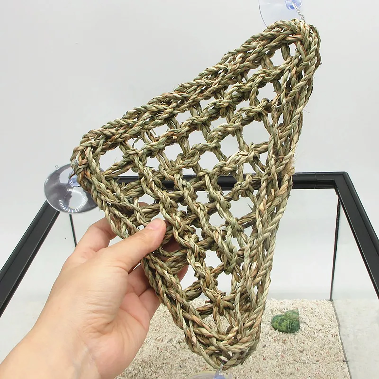 Reptile Lizard Bearded Dragon Hammock Iguana Grass Mat Bed Terrarium Decoration For Lizard Habitats Hideout Lounger Accessories