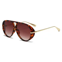 Vintage Round Metal Frame Pilot Sunglasses - Unisex Eyewear (MULTI)