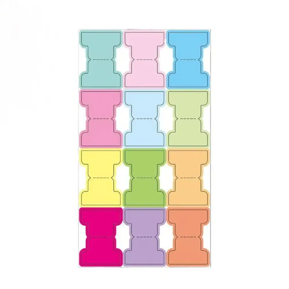60/120 Pezzi Etichette Adesive per Archivio, Segnapagina Personalizzati Multicolore, Adesivi per Planner, Etichette Autoadesive per Ufficio - immagine 3